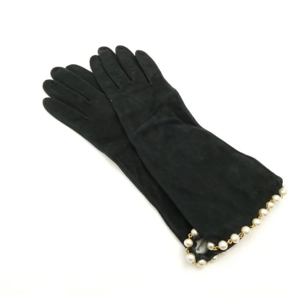 Chanel Gloves L Long Pearl - Picture 7 of 8
